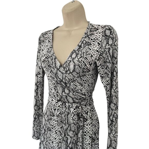 GOOD AMERICAN The Runaround Wrap Dress Python Snake Print Woman's Size 0 (XS) - Picture 4 of 10